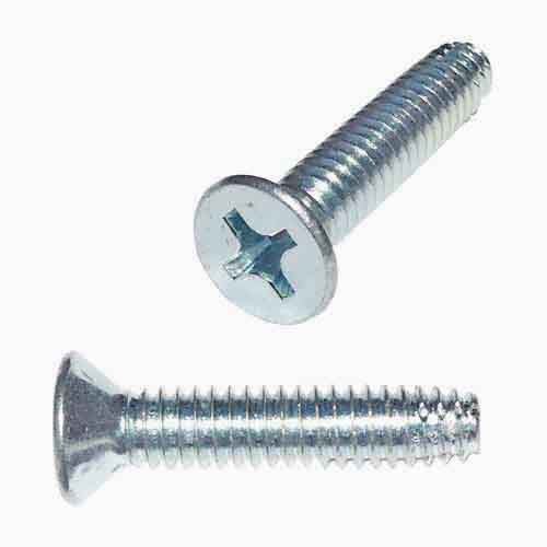 FPTC838 #8-32 x 3/8" Flat Head, Phillips, Thread Cutting Screw, Type-F, Zinc